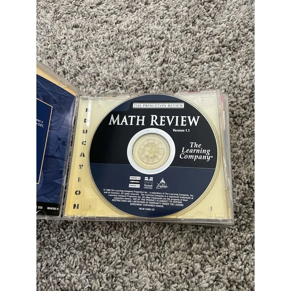 The Princeton Review: Math Library Lot Of 5 CDs Trig Algebra Geometry PC 1998